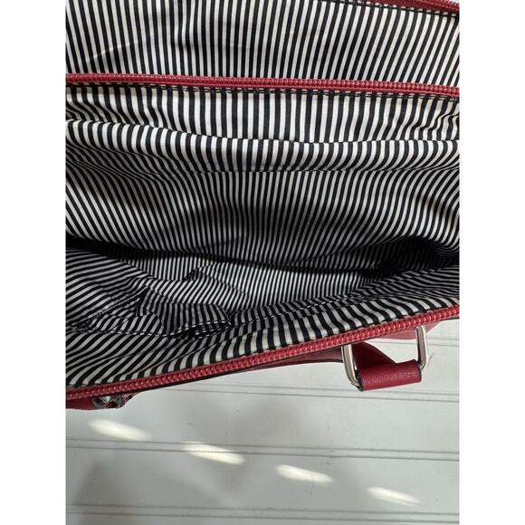 Christian Siriano for Payless Red Double Handle Satchel Handbag Purse - Picture 8 of 8